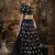 Navy Blue Embroidered Silk Bridal Lehenga