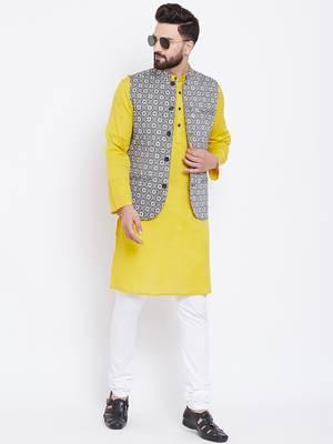 Grey woven poly cotton nehru-jacket 1