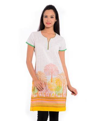 White printed cotton kurtas-and-kurtis 1