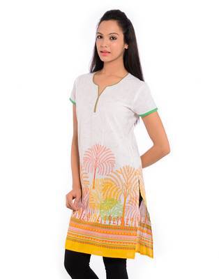 White printed cotton kurtas-and-kurtis 2
