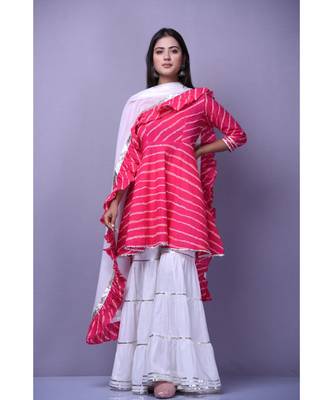 Magenta leheriya Peplum set 2