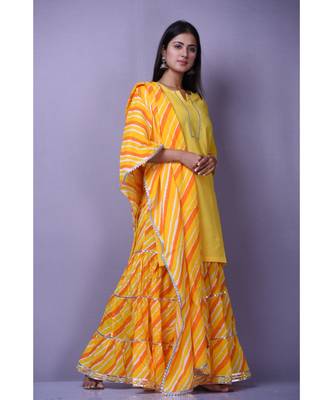 Yellow Leheriya Garara Set 1