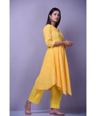 Yellow leheriya Suit Set 1