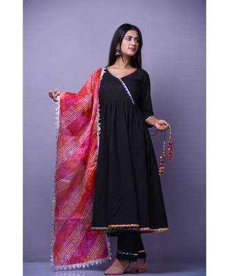 Black Angarakha Anarkali 1