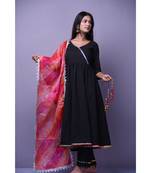 Black Angarakha Anarkali
