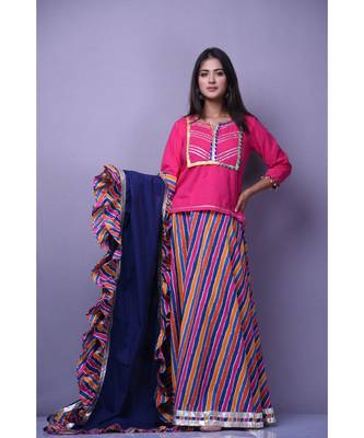 Magenta Top Skirt Set 1