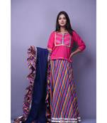 Magenta Top Skirt Set