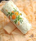 white embroidered cotton unstitched salwar with dupatta