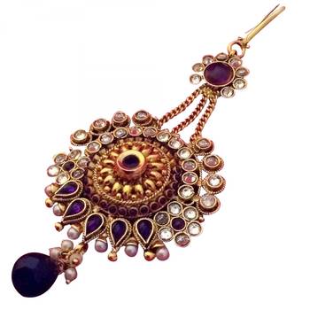 Purple maang-tikka 1