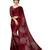 Wine printed georgette saree with blouse