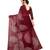Wine printed georgette saree with blouse