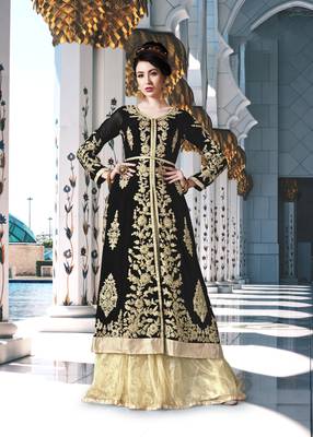 Black Embroidered Georgette Salwar 1