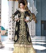 Black Embroidered Georgette Salwar