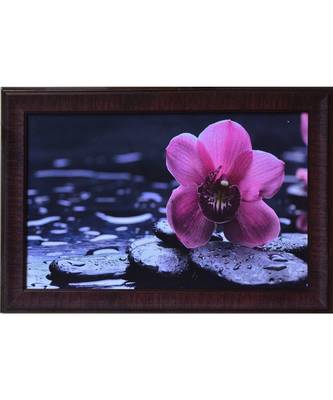 Beautiful Purple Flower Satin Matt Texture UV Art Painting 1