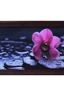 Beautiful Purple Flower Satin Matt Texture UV Art Painting