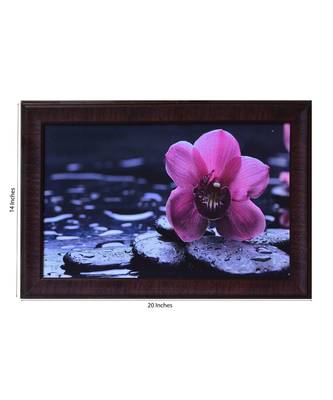 Beautiful Purple Flower Satin Matt Texture UV Art Painting 3