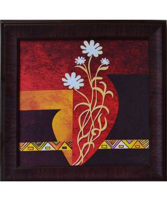 Floral Theme Satin Matt Texture UV Art Painting 1