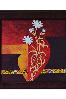 Floral Theme Satin Matt Texture UV Art Painting