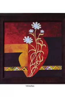 Floral Theme Satin Matt Texture UV Art Painting