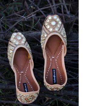 Gold bridal shoes, Handmade women shoes, Embellished wedding shoes/ Mirror Shoes 2