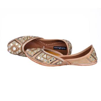 Gold bridal shoes, Handmade women shoes, Embellished wedding shoes/ Mirror Shoes 5