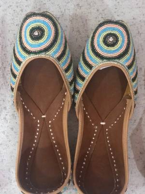 Indian Shoes, Embellished Wedding Shoes, Bridal Shoes, Women Punjabi Jutti 2