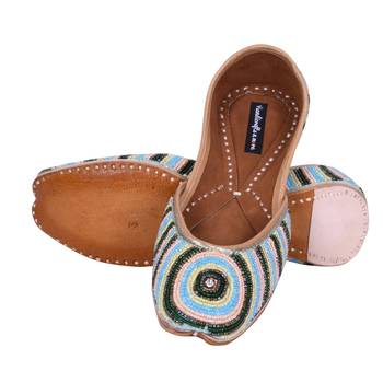Indian Shoes, Embellished Wedding Shoes, Bridal Shoes, Women Punjabi Jutti 4