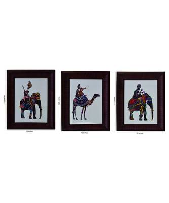 Set of 3 Animal Satin Matt Texture UV Art Painting 3