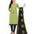 Light-parrot-green woven banarasi salwar