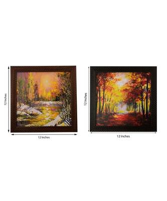 Set of 2 Natural Scenary Satin Matt Texture UV Art Painting 3