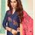 Blue embroidered cotton salwar