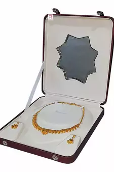 atorakushon   Velvet Combo Jewellery Box Ring Box Earrings Necklace Organiser for Women's 