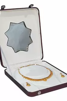 atorakushon   Velvet Combo Jewellery Box Ring Box Earrings Necklace Organiser for Women's 