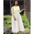 Pastel Green Koti With White Gota Gown