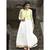 Pastel Green Koti With White Gota Gown