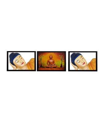 Set Of 3 Holu Lord Buddha Satin Matt Texture UV Art Painting 1