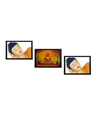 Set Of 3 Holu Lord Buddha Satin Matt Texture UV Art Painting 1
