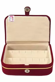 atorakushon   Velvet Combo Jewellery Box Ring Box  cream Earrings Necklace Organiser for Women's pack of4