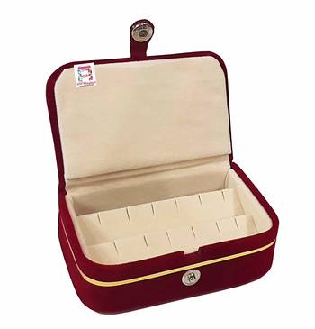 atorakushon   Velvet Combo Jewellery Box Ring Box  cream Earrings Necklace Organiser for Women's pack of4 4