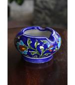 Blue Pottery Blue Floral Ash Tray