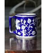 Blue Pottery Blue Floral Coffee Mug