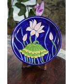 Blue Pottery Blue Lotus Floral Plate