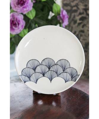 Blue pottery Whilte Wing Plate 1
