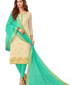 Off-white jacquard banarasi silk salwar