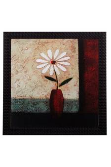 Floral Pot Matt Textured UV Art Painting