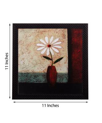Floral Pot Matt Textured UV Art Painting 3