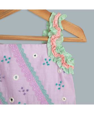 multi colour chanderi ghagra choli sea green 2