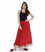 Red Plain cotton skirts