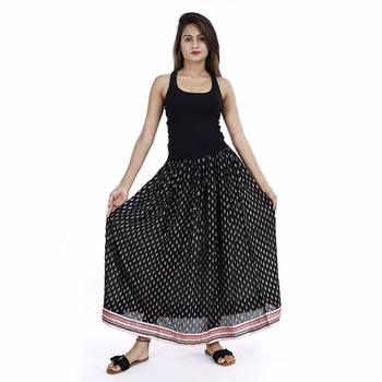 Black Plain cotton skirts 1