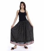 Black Plain cotton skirts